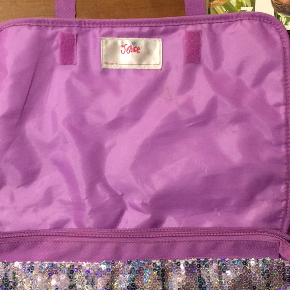 Justice Sequin Book bag & lunch bag. - Picture 3 of 8